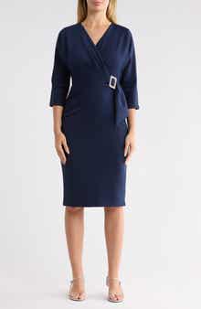 Faux Wrap Cocktail Dress