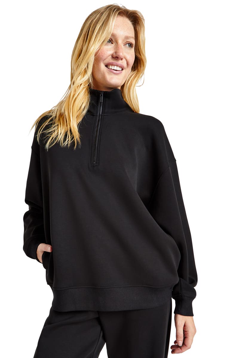 Splendid Tate Oversize Quarter Zip Pullover, Alternate, color,