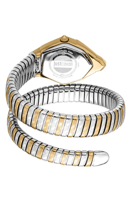 Just Cavalli Snake Bracelet Watch, 23mm X 32mm In Gold