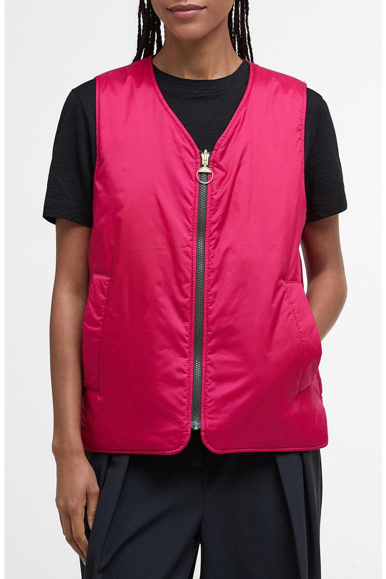 Reversible Quilted Vest, Alternate, color, SAGE/ ZENI PINK