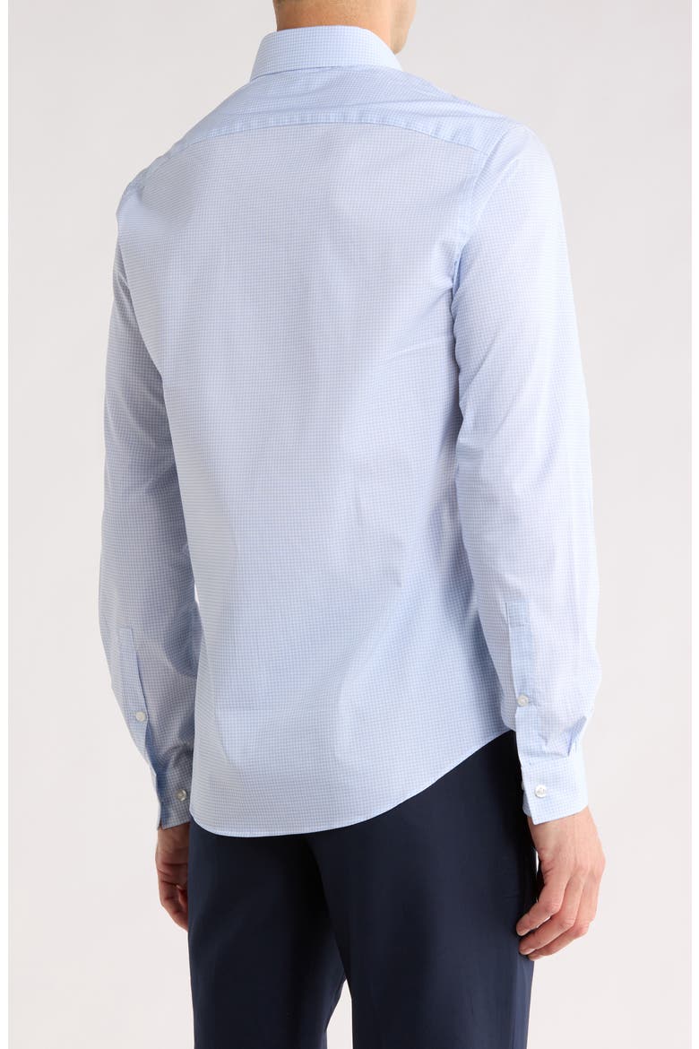 Slim Fit Check Stretch Dress Shirt, Alternate, color, CLASSIC BLUE