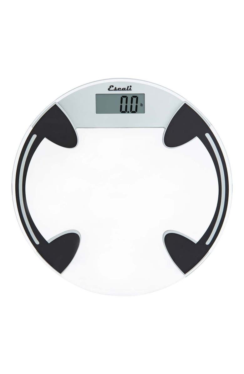 ESCALI Glass Platform Bathroom Scale, Main, color, Clear/Black
