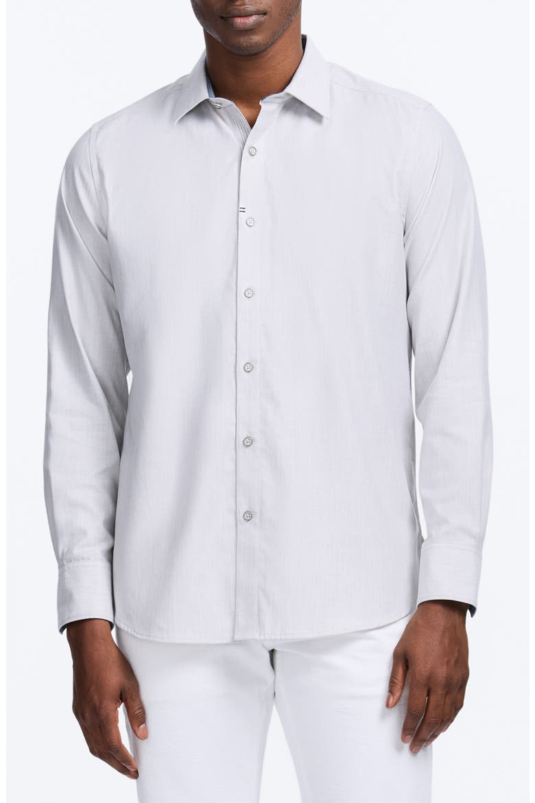 Charlton Button-Up Shirt, Main, color, LIGHT GREY