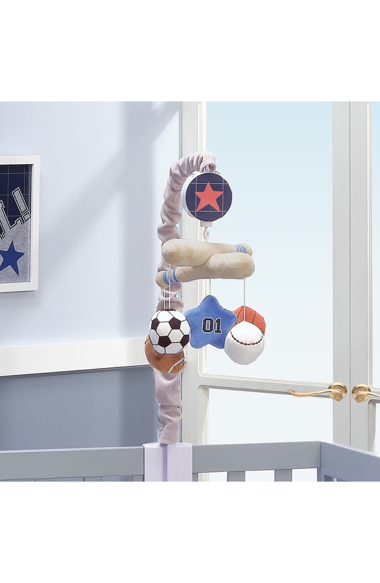 Lambs & Ivy Baby Sports Musical Baby Crib Mobile Soother Toy, Alternate, color, Multicolor