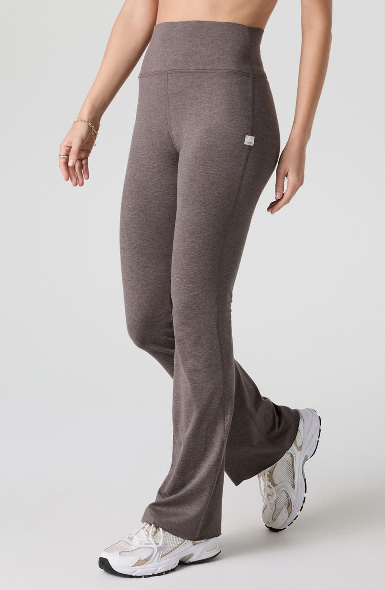 Vuori Halo Slim Flare Leggings, Alternate, color, Cobblestone Heather