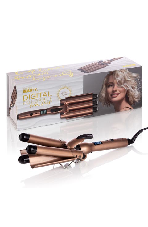 Digital Wave Maker - 1-Inch Foldable Three-Barrel Waver