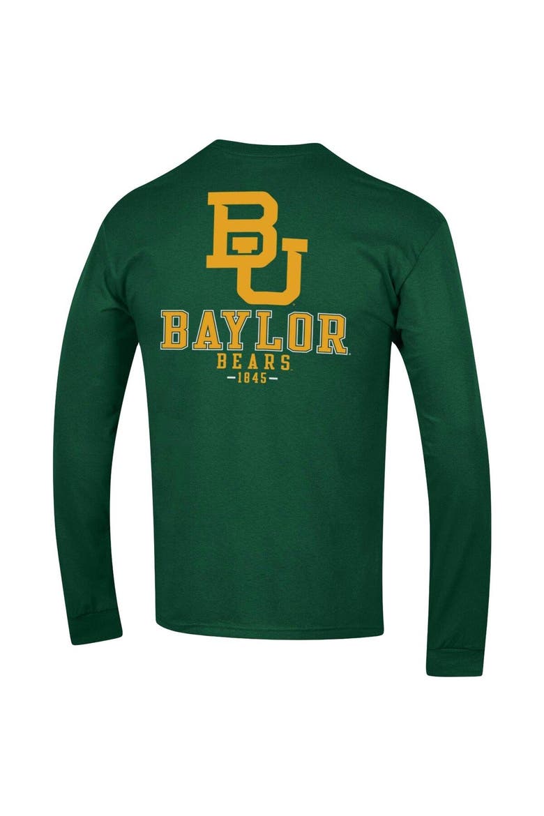 Men's Champion Green Baylor Bears Team Stack Long Sleeve T-Shirt, Alternate, color, Green