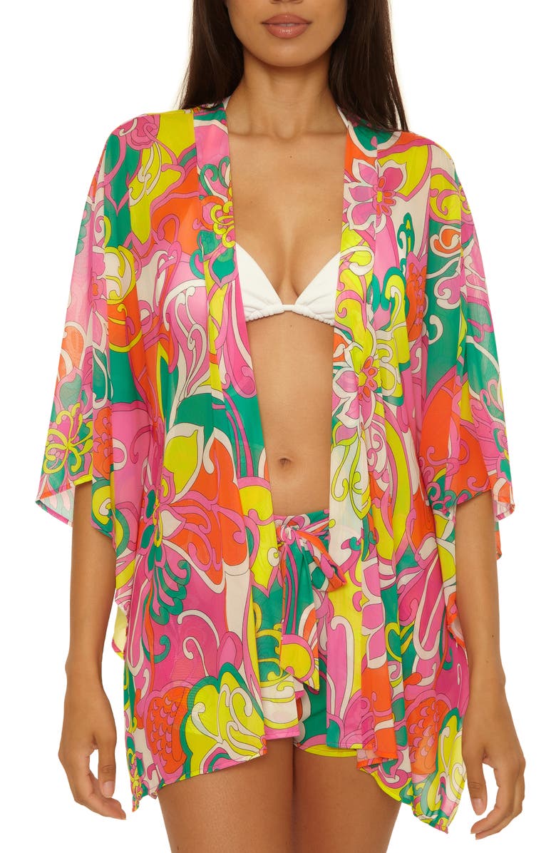 Trina Turk Elara Mesh Cover-Up, Main, color, Multi