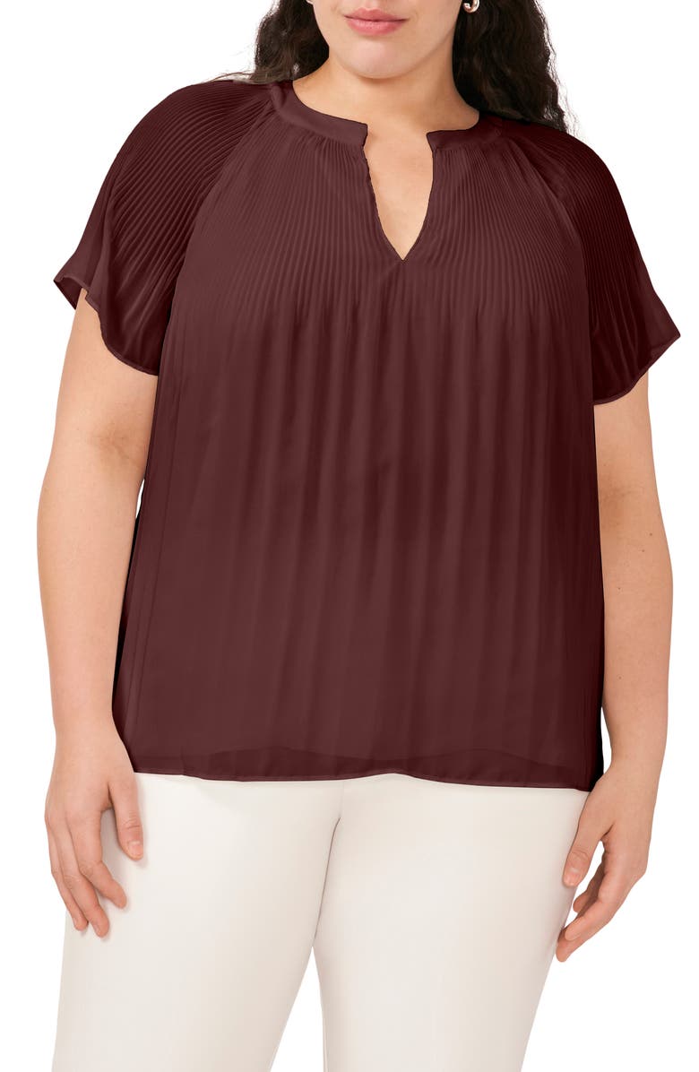 Halogen<sup>®</sup> Pleated Chiffon Top, Main, color,