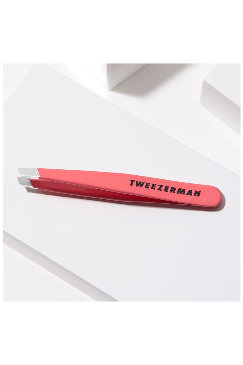 Mini Slant Tweezer, Alternate, color, GERANIUM