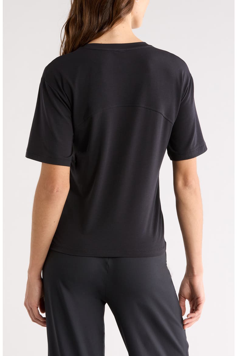 Breathe Ruched Performance T-Shirt, Alternate, color, BLACK