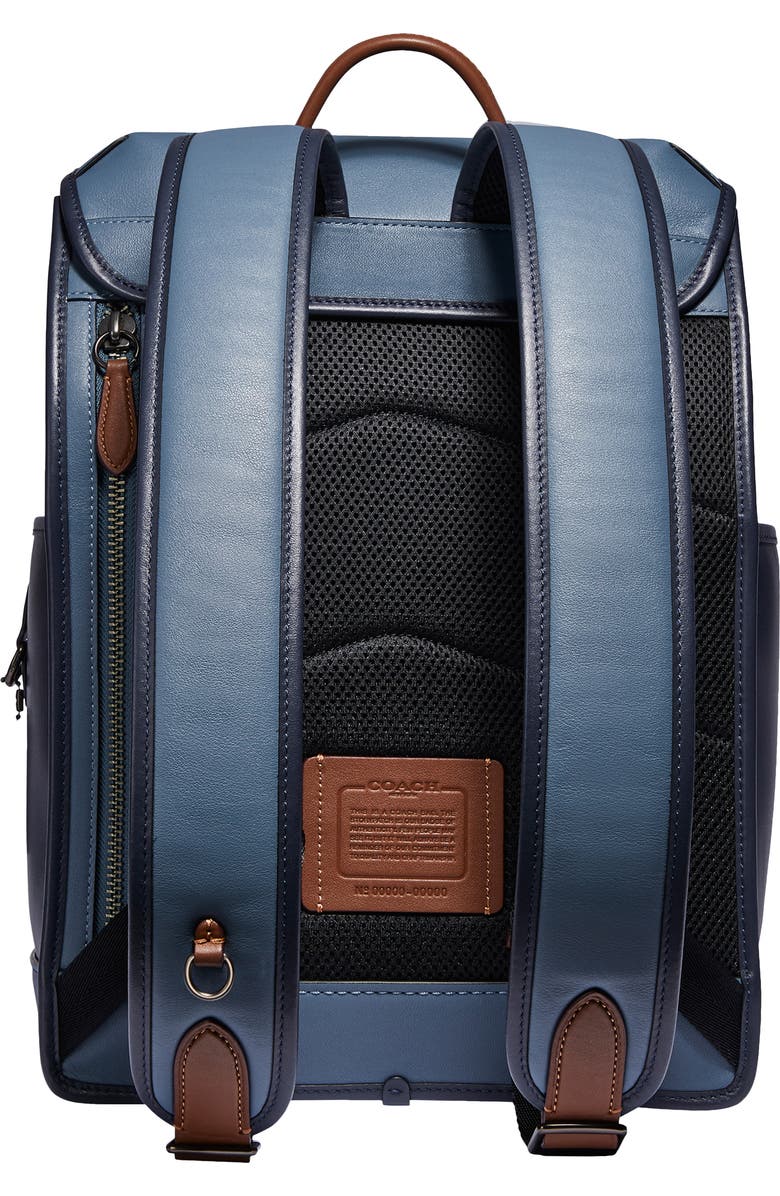 COACH League Colorblock Leather Backpack, Alternate, color,