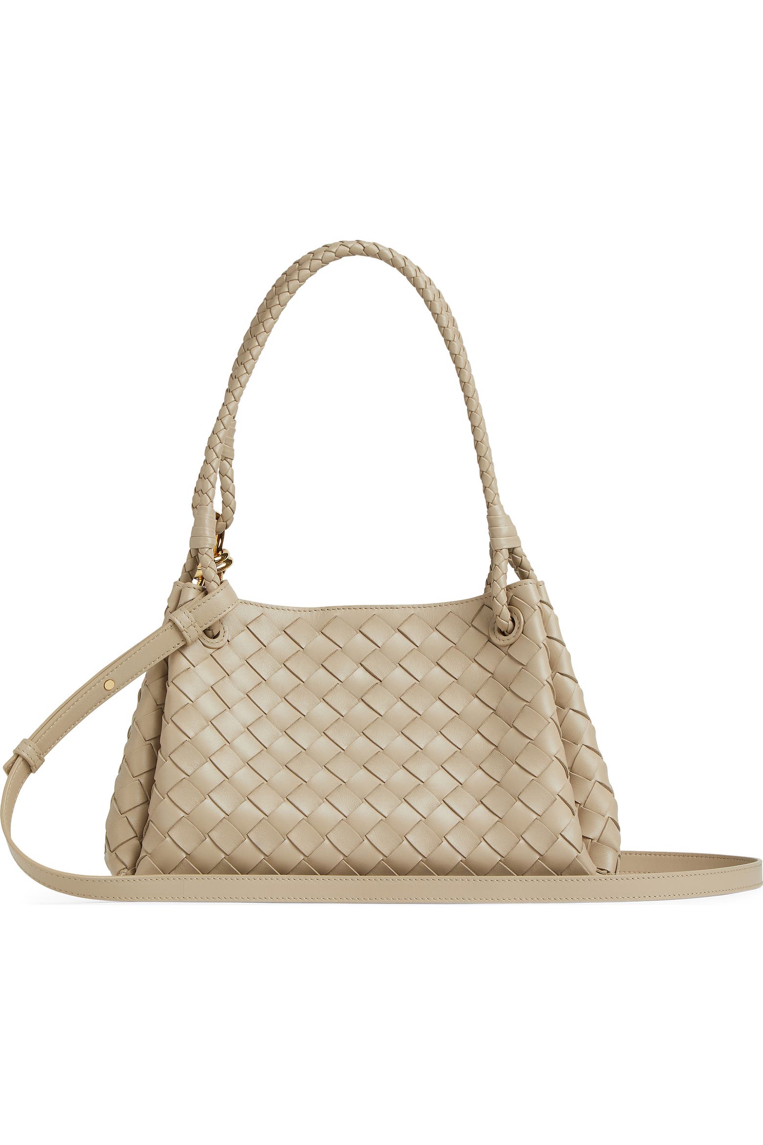 Removable Racking Labeling Bottega Veneta Small Parachute Intrecciato Leather Shoulder Bag (Women ...