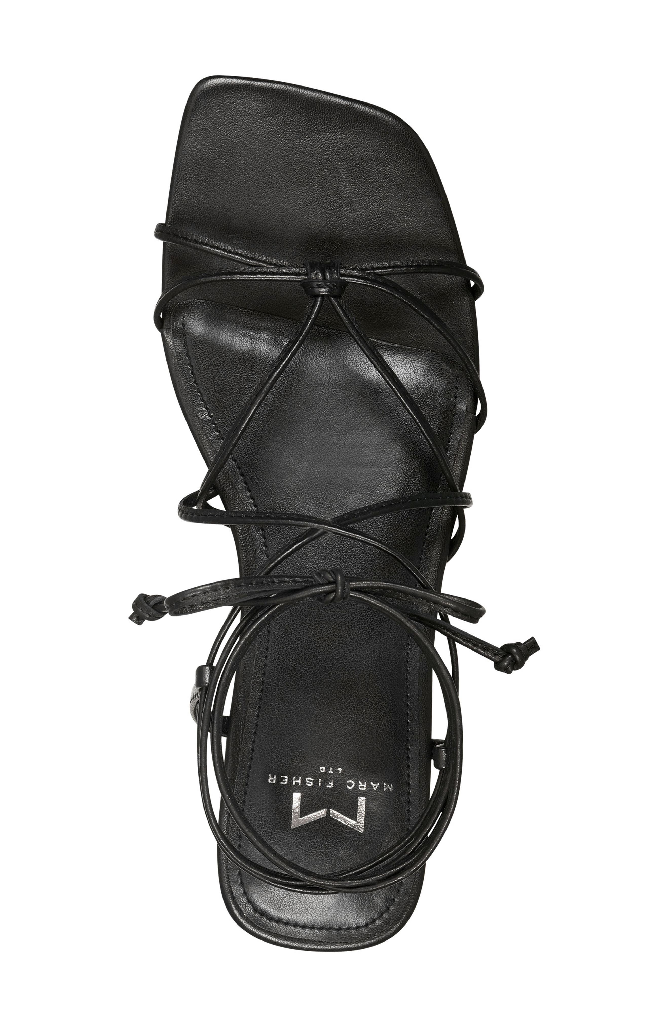 Marina Lace-Up Sandal, Alternate, color, BLACK LEATHER
