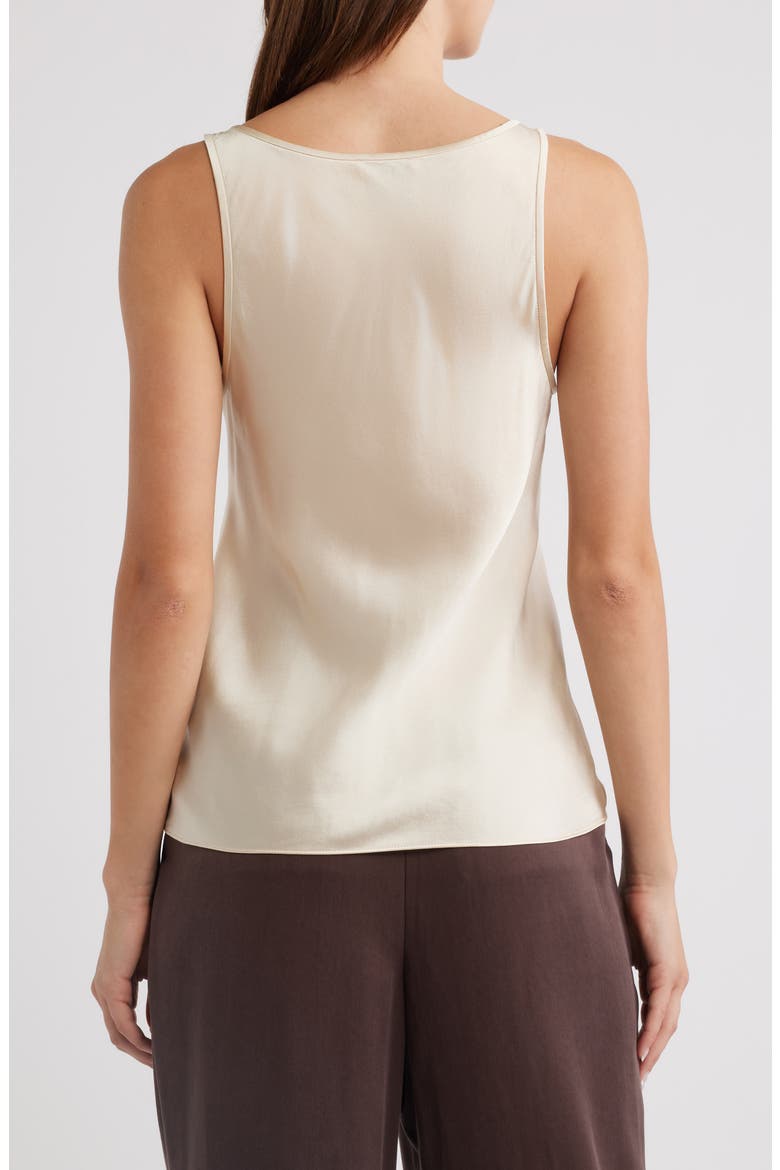 Veya Sleeveless Silk Top, Alternate, color, ALMOND