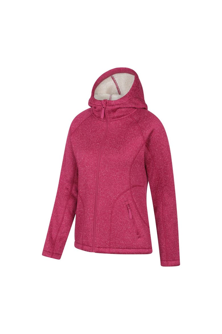 Nevis Faux Fur Lined Full Zip Hoodie, Alternate, color, Bright Pink