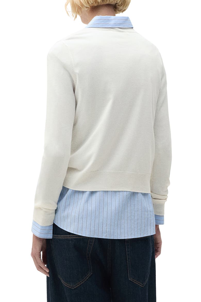 V-Neck Sweater, Alternate, color, ECRU