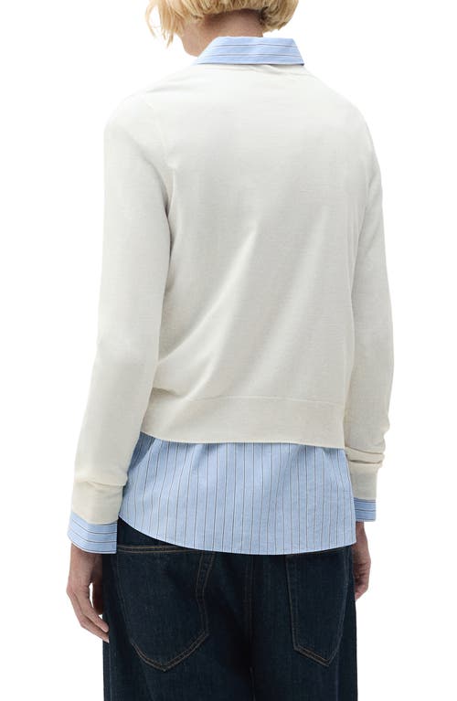 Mango V-neck Sweater In Neutral