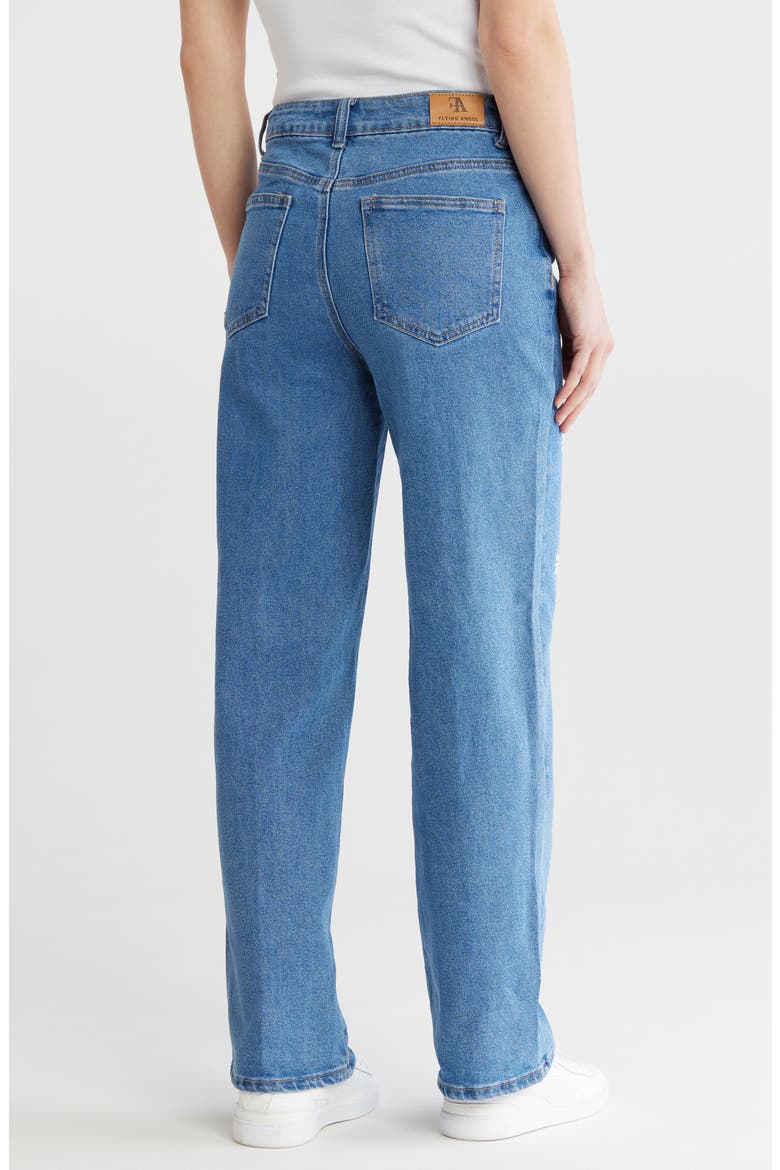 ANGEL BLUE/Pom ponette/DAISY LOVERS21点 Daisy Embroidered Straight Leg Jeans (Women) | Nordstromrack
