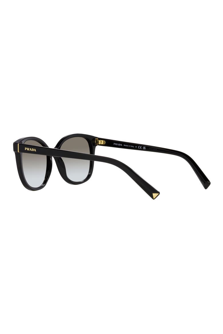 53mm Gradient Square Sunglasses, Alternate, color, BLACK