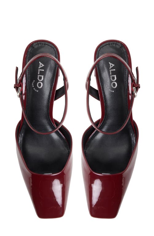 Aldo Gennifer Ankle Strap Pump In Burgundy