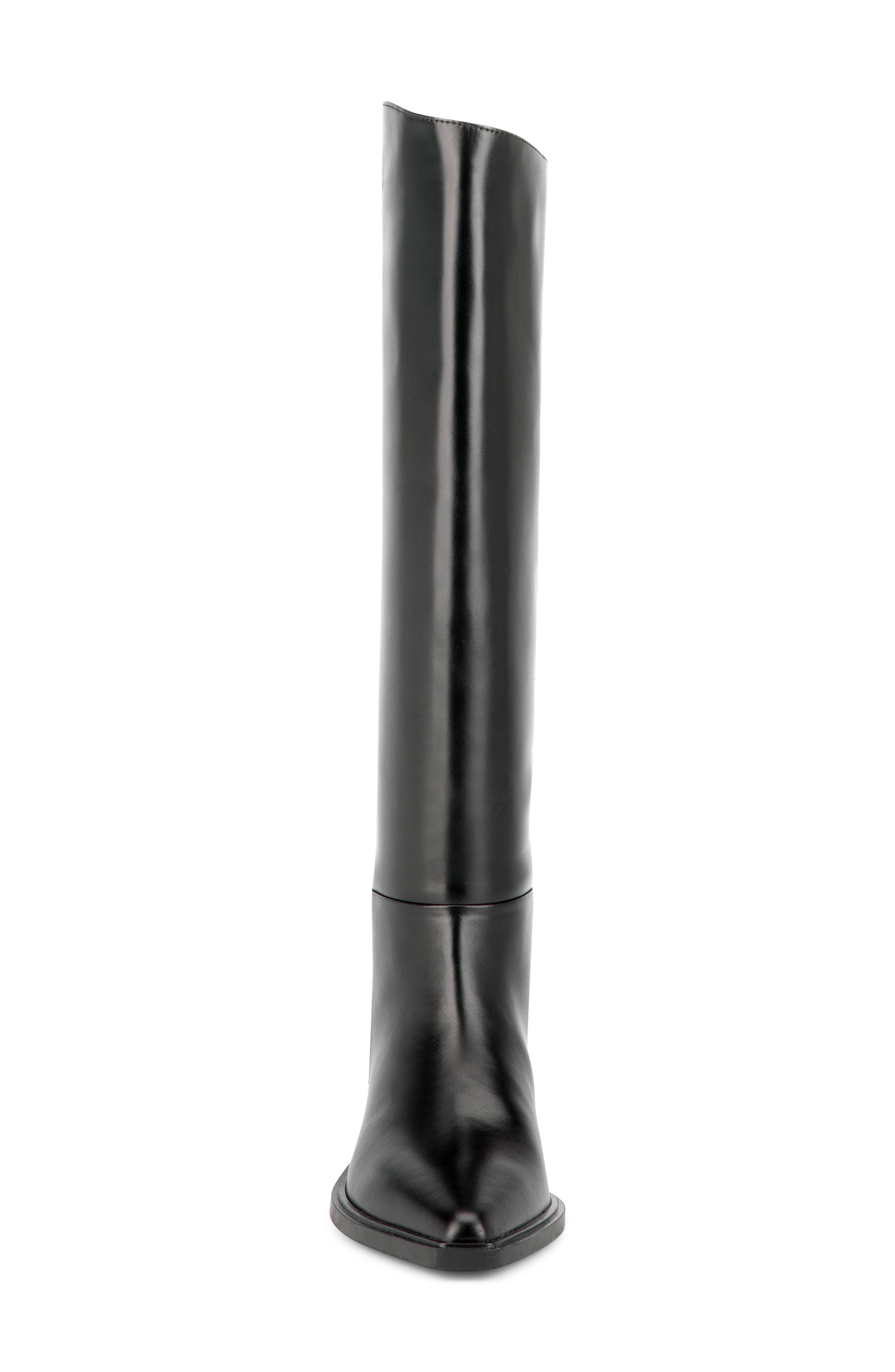 Kelsey Knee High Leather Boot, Alternate, color, BLACK