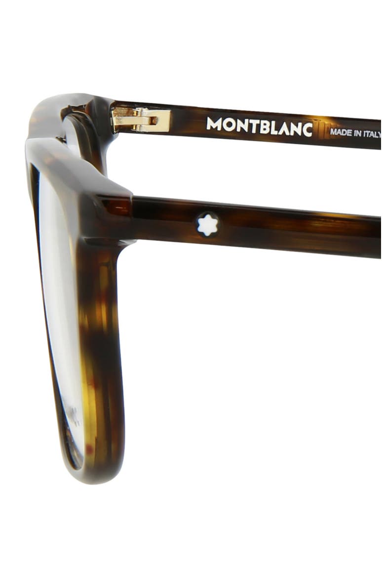 56mm Square Optical Glasses, Alternate, color, HAVANA TRANSPARENT