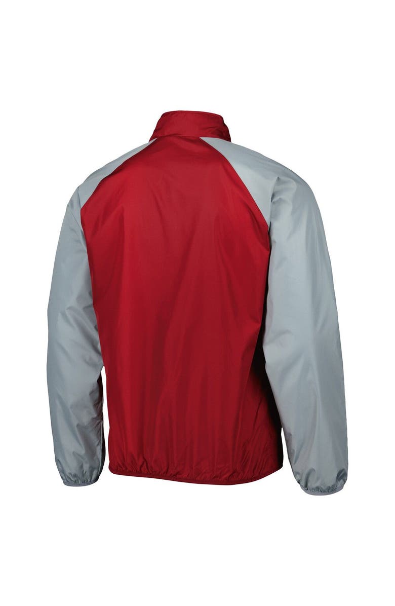 G-III SPORTS BY CARL BANKS Men's G-III Sports by Carl Banks Crimson Alabama Crimson Tide Point Guard Raglan Half-Zip Jacket, Alternate, color, Crimson