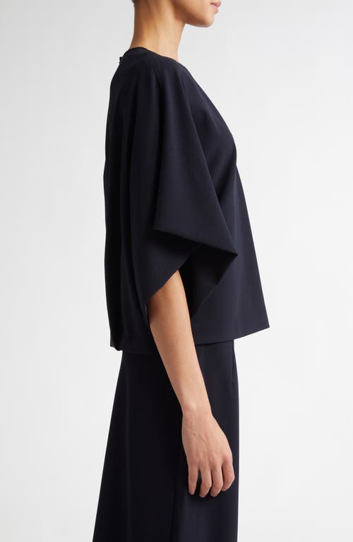 FFORME FFORME TENLEY DRAPED STRETCH VIRGIN WOOL TOP