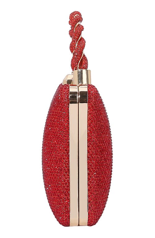 Berness Rhinestone Clutch In Red