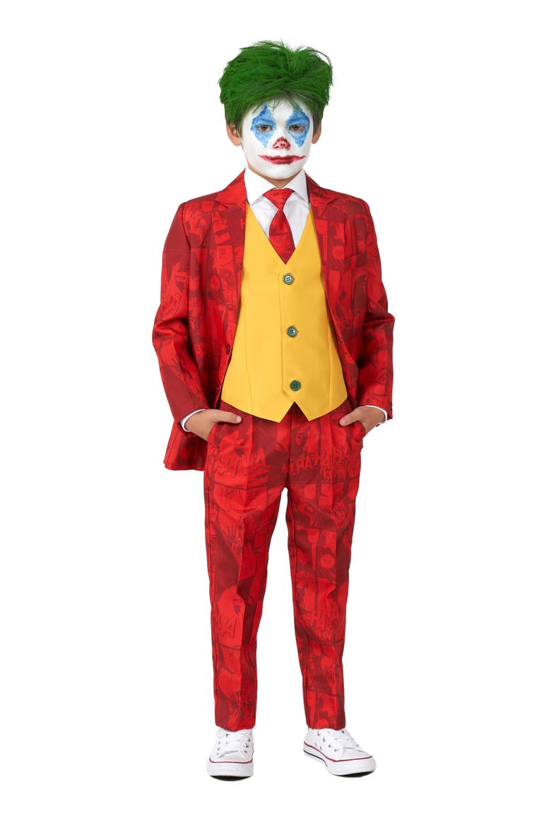 SUITMEISTER Kids' Joker Three-Piece Suit and Tie, Main, color, REDDNU
