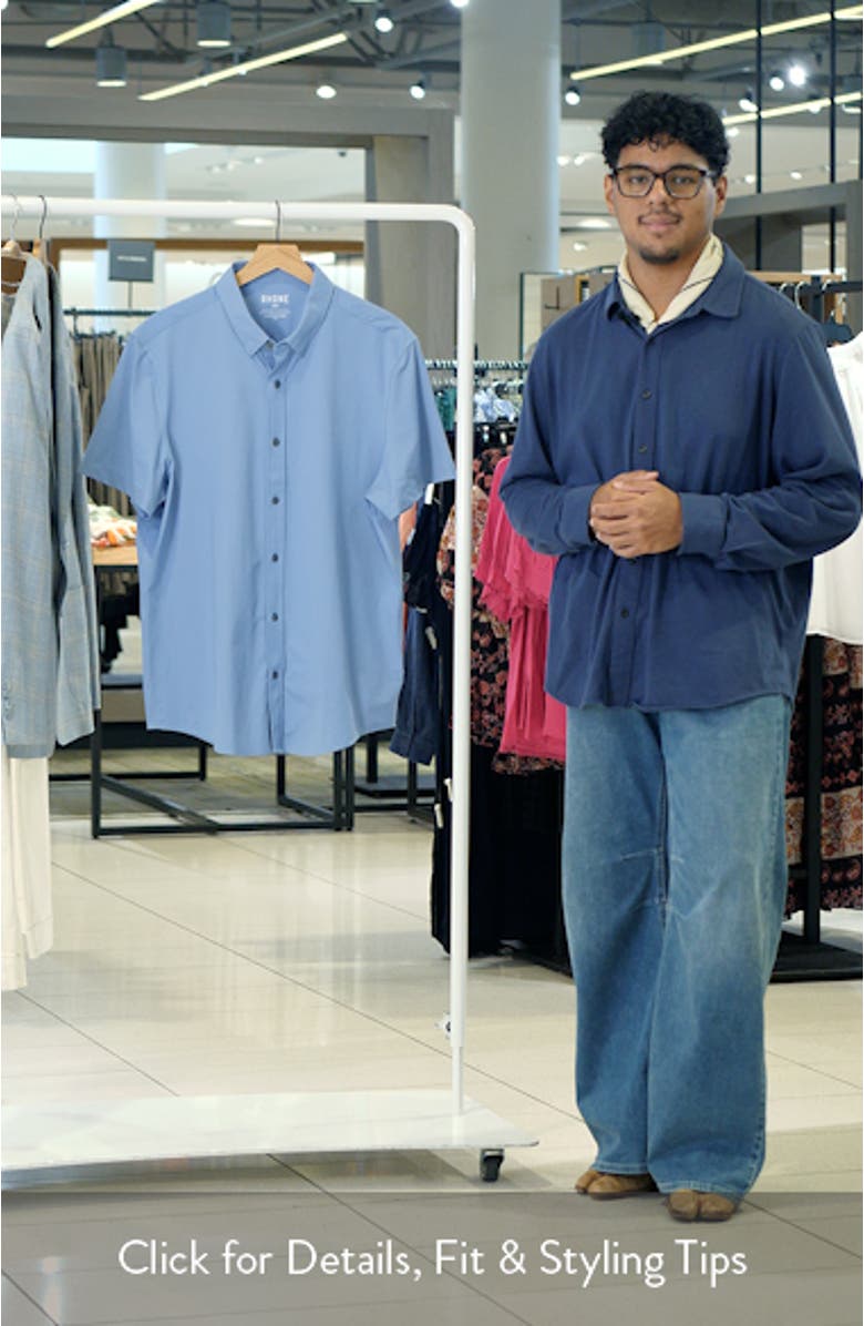 Commuter Slim Fit Short Sleeve Button-Up Shirt, sales video thumbnail