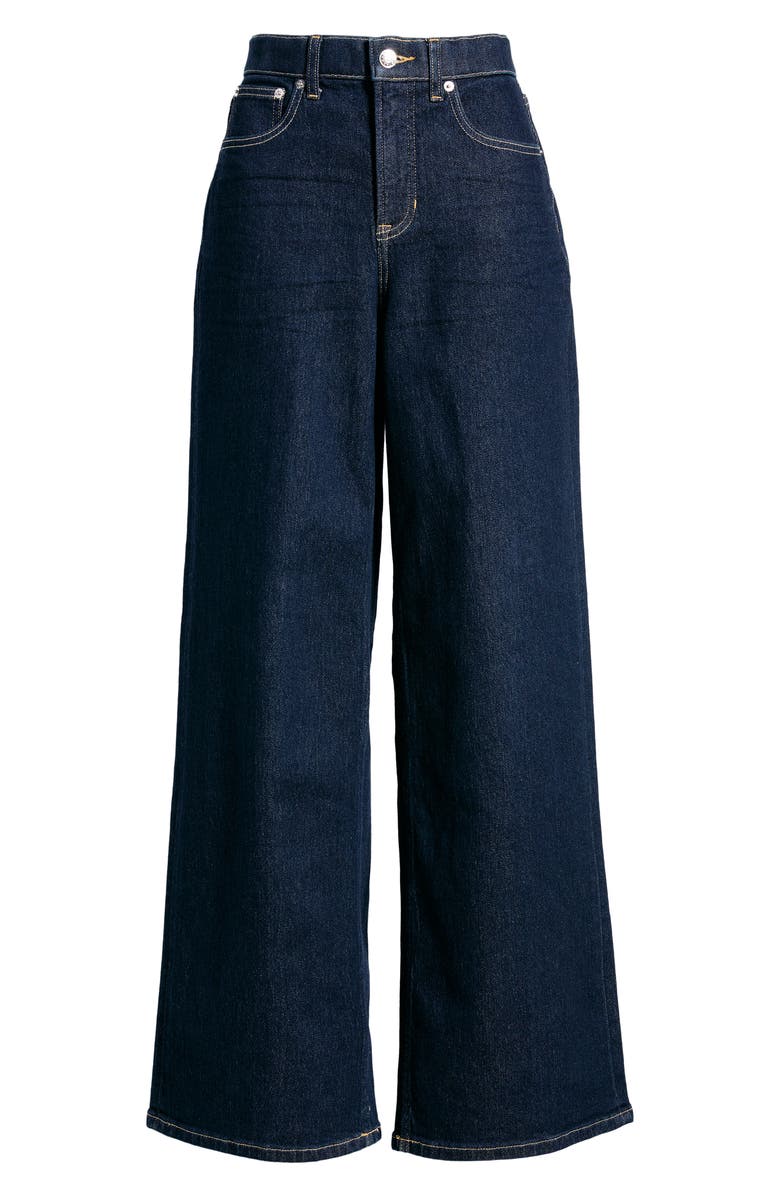 SPANX<sup>®</sup> Authentic Stretch HIgh Waist Wide Leg Jeans, Main, color, Marina Wash