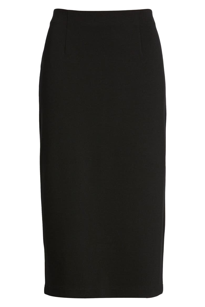 Ponte Pencil Skirt, Alternate, color, BLACK