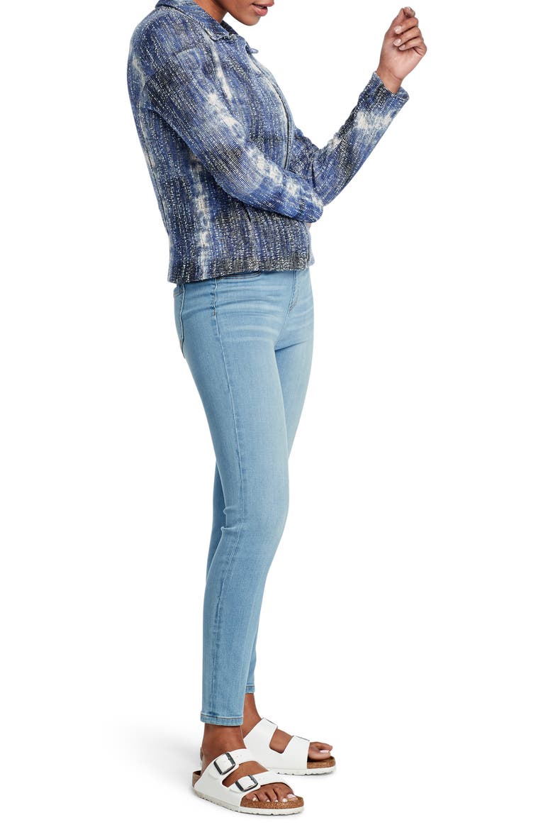 Tie Dye Moto Jacket, Alternate, color, INDIGO MULTI