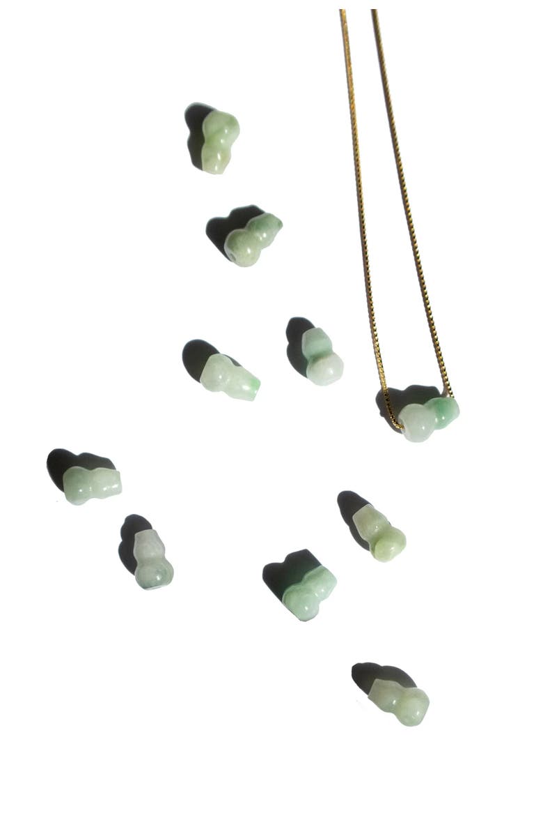 seree Mini bottle Jade pendant necklace, Alternate, color, Light Green
