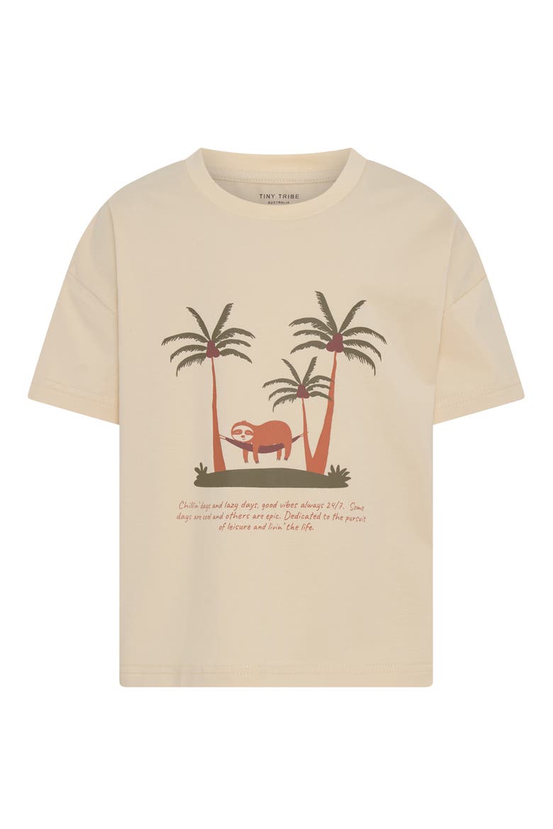 Kids' Chillin' Graphic T-Shirt, Main, color, CREAM