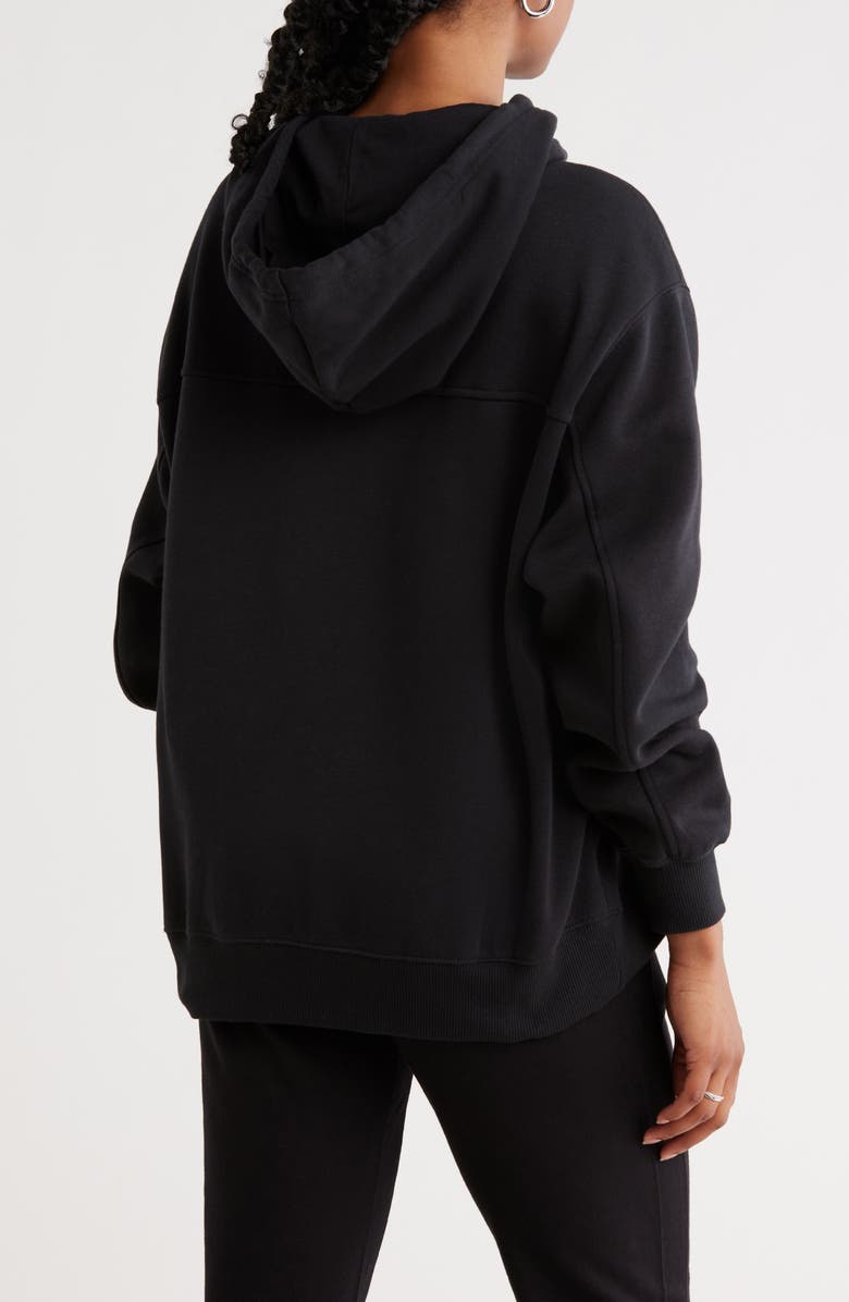 Abound Oversize Fleece Hoodie, Alternate, color, Black Jet