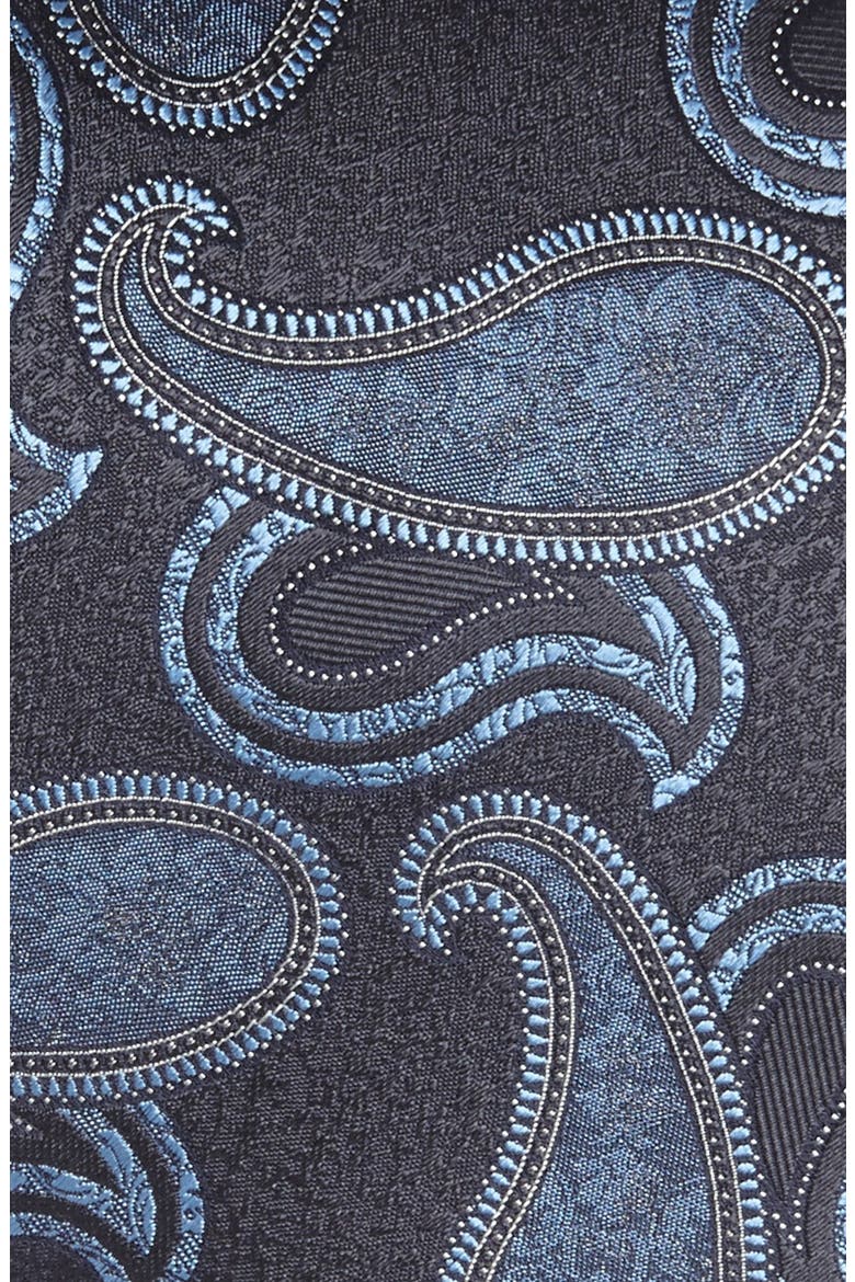 Ermenegildo Zegna Woven Silk Tie, Alternate, color, DARK GREY