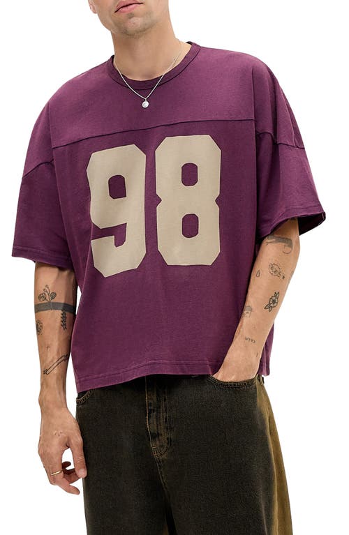 Bdg Urban Outfitters 98 Athletic Relaxed Fit Graphic T-shirt In Burgundy