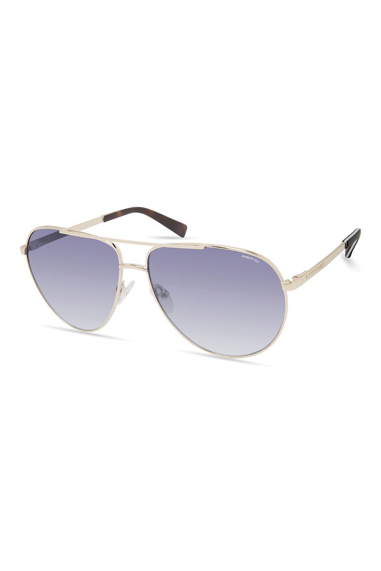 61mm Aviator Sunglasses, Main, color, GOLD / BLUE