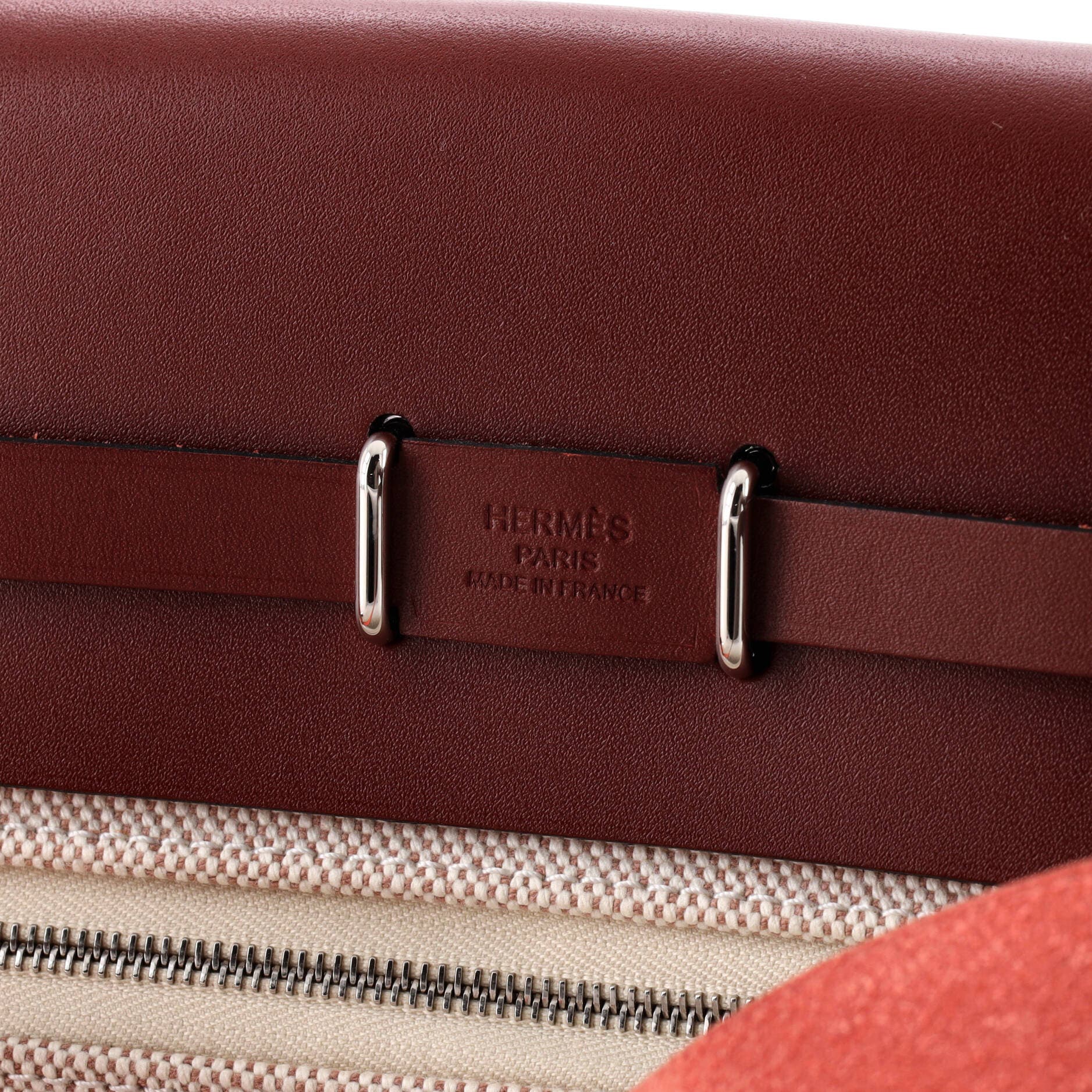 Herbag Zip Toile and Leather 20, Alternate, color, Red