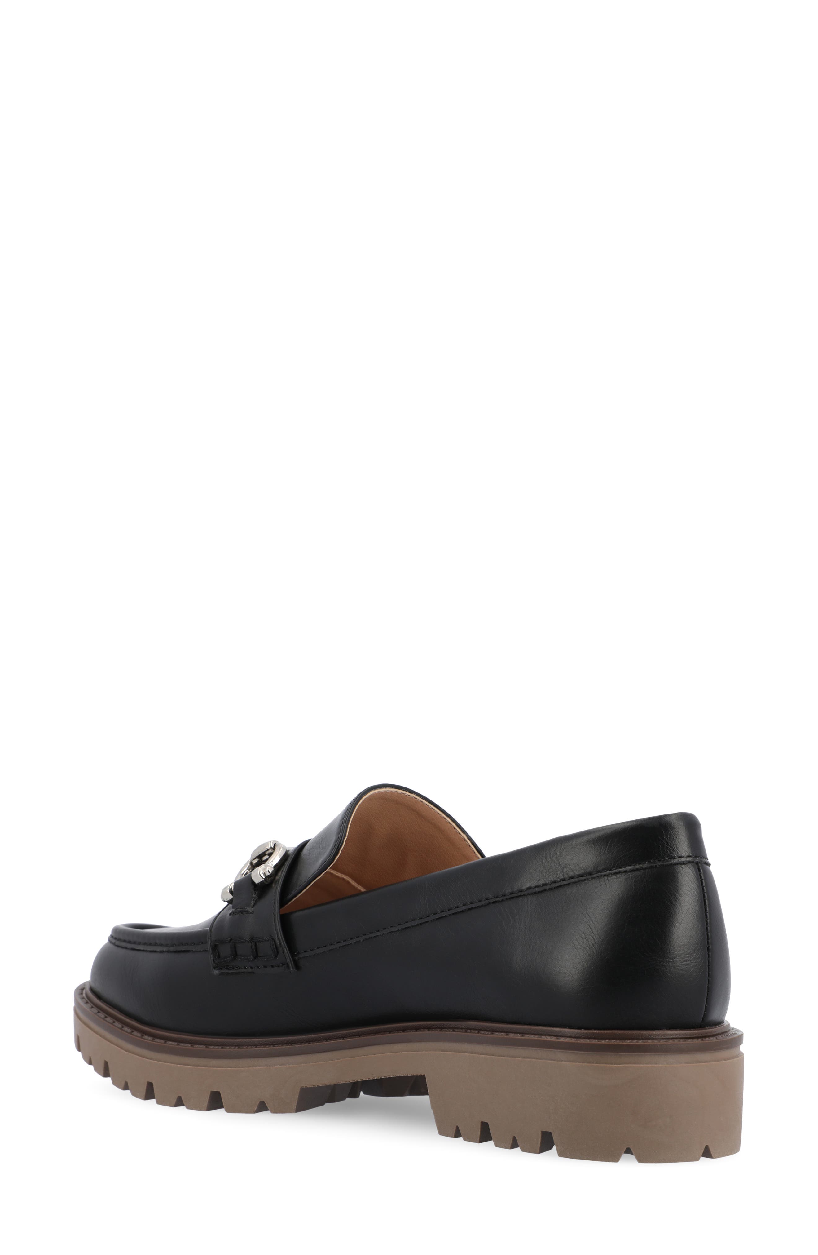 Journee Collection Jessamy Lug Loafer, Alternate, color, Black