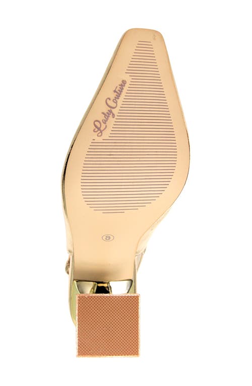 Lady Couture Mistic Slingback Pump In Gold