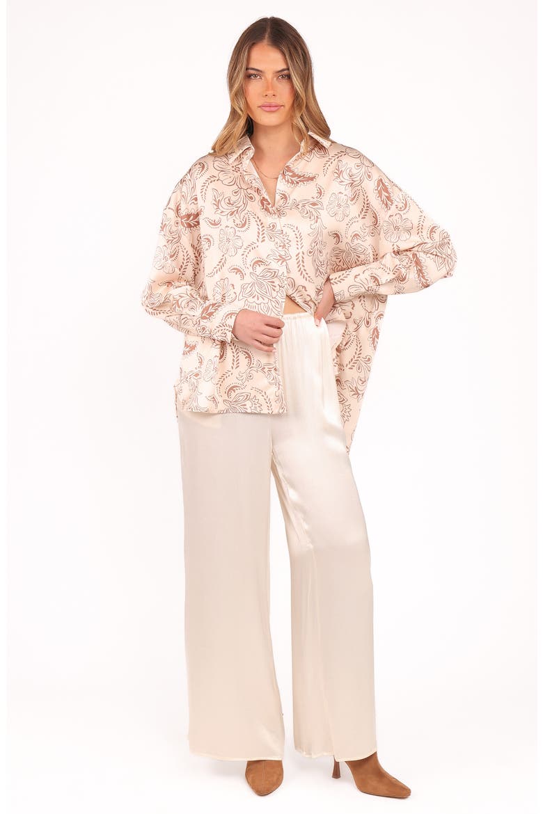 Rosalie Print Shirt, Alternate, color, BROWN PAISLEY