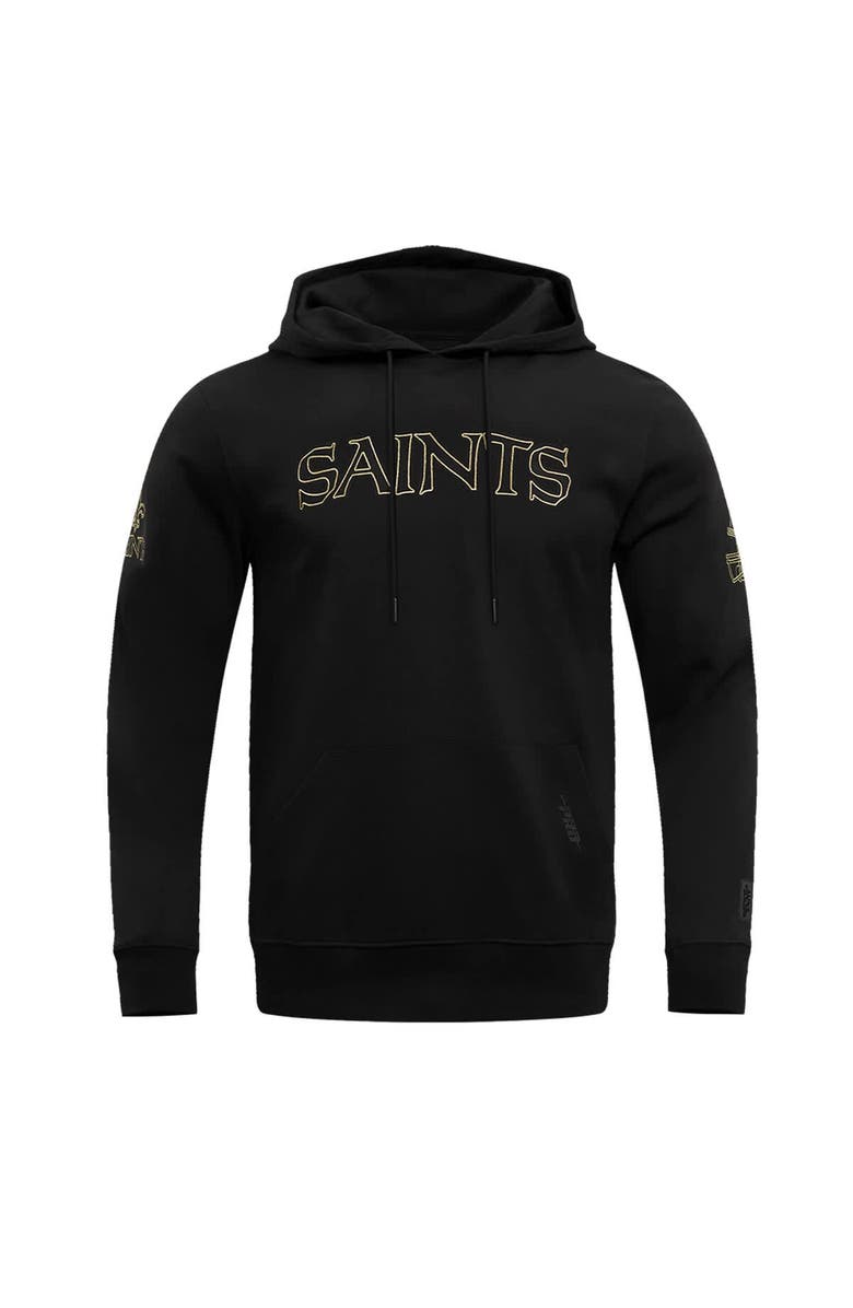 PRO STANDARD Men's Pro Standard Black New Orleans Saints Classic Chenille Pullover Hoodie, Alternate, color, Black