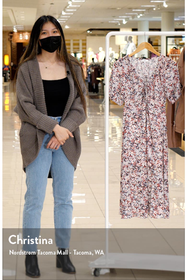 Floral Print Tie Front Midi Dress video