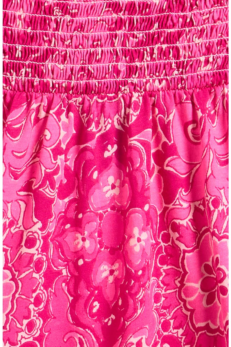 Kids' Mini Jilly Smocked Cotton Long Sleeve Dress, Alternate, color, PINK ASTER THE CASBAH ALLOVER