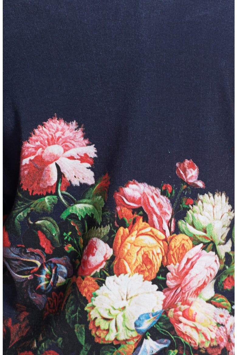 NOVELTY PRINT SWEATER, Alternate, color, NAVY FLORAL