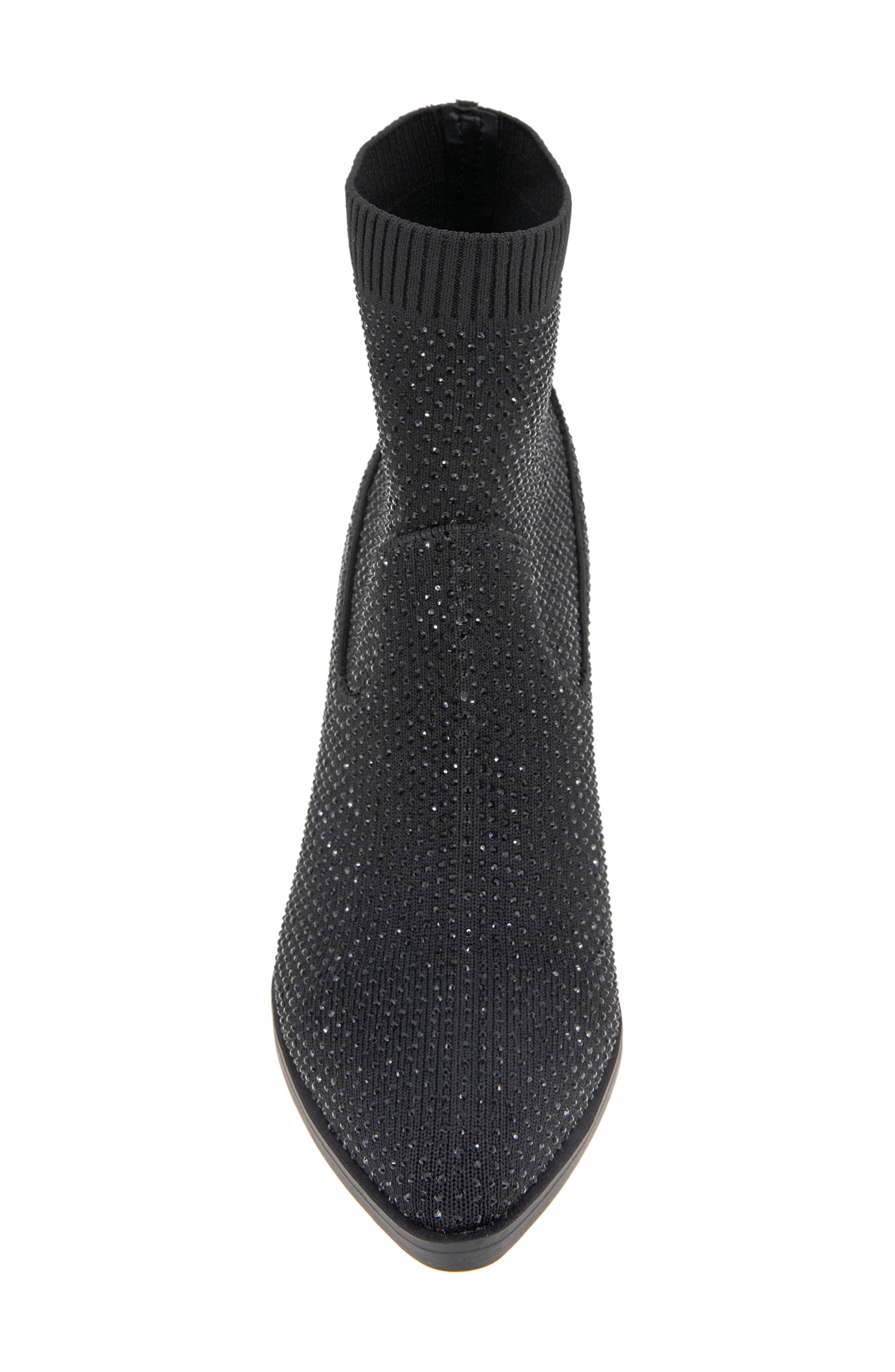 Reaction Kenneth Cole Jess Bejeweled Sock Bootie, Alternate, color, Black Ombre Knit